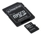 Kingston 16GB microSDHC Class 4 Memory Card with SD Adapter