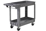 Small Deluxe 2 Shelf Plastic Utility & Service Cart 5