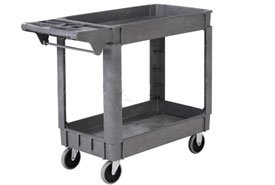 Tools: Small Deluxe 2 Shelf Plastic Utility & Service Cart 5
