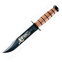Kabar US Army Korea 50th Anniv Commemorative 7 Inch Blade Leather Handle 1095 Carbon Steel