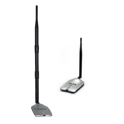 External hard drive:Alfa 1000mW 1W 802.11b/g USB Wireless WiFi Network Adapter With Original Alfa Screw-On Swivel 9dBi Rubber Antenna
