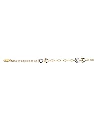 CleverEves 14K Gold Two-Tone Open Heart Bracelet