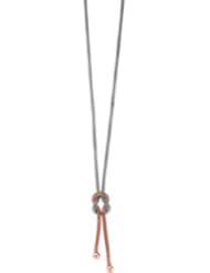 Amalfi™ Stainless Steel 22" Mesh Lariat Necklace Pendant