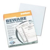 Boise BSP-11UC-TL Beware Security Paper, Bus., Unauth. Copy, 8-1/2 X 11, Teal, 250/Pack