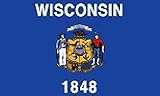 Wisconsin 3'x5' Polyester Flag