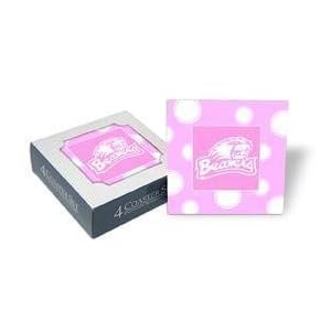 Set of 4 Ceramic Coasters (4x4) Beavers Pink Coaster Set Oregon State Beavers Beverage Drinkware by 