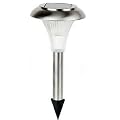 8 X STAINLESS STEEL SOLAR LIGHTS