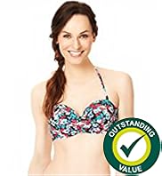 Floral Underwired Bandeau Bikini Top