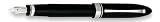 Omas 360 Mezzo Black w/ HT Trim Broad Point Fountain Pen - O-03A0022B