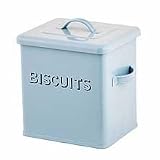 Retro Blue Enamel Finish Biscuit Bin