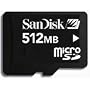 SanDisk TransFlash MicroSD Memory Card 512 MB with SD adapter for LG VX8500 Chocolate KG800