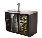 24 in Draft Beer Cooler, 1 Faucet, 2 Shelves/Glass Doors, Holds (2) 1/2 Keg