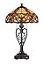 Lite Source C4667 Tryphena Table Lamp, Antique Brown with Tiffany Shade