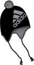 Adidas M&uuml;tze Peruvian, schwarz / aluminium, O05755