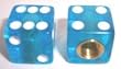 Trik Topz Clear Blue Dice Valve Caps