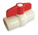 Industrial Grade 2GJY3 Ball Valve, 1 In, Socket, Full Port, CPVC