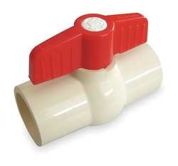 Industrial Grade 2GJY3 Ball Valve, 1 In, Socket, Full Port, CPVC