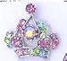 Adorable Multi Crystal Crown Cell Antenna Charm