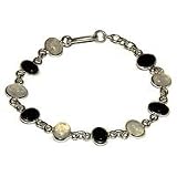 Presents for Girls - Rainbow Gemstone Link Bracelet in Sterling Silver 7.75"