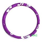 Hawaii Hibiscus Floral Print Steering Wheel Cover - Purple