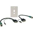 Tripp Lite EZA-VGAAX-2 Easy Pull Type-A VGA Connector Kit w/ Audio & Wallplate