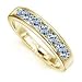 1 1/2 Carat F/VS2 Round Certified Diamond 7-Stone Anniversary Ring in 18ct Solid Yellow Gold