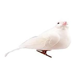 Midwest Design Birds Feather Dove 5" White Assorted (3 Pack)