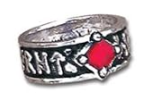 Holy Blood Runeband - Alchemy Gothic Pewter Ring