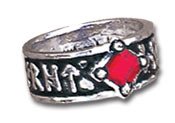 Holy Blood Runeband - Alchemy Gothic Pewter Ring