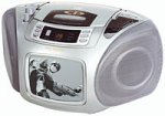 Axion ACN-3553 5" Portable Black & White TV with AM/FM Radio & CD Player