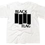 BLACK FLAG - Logo - White T-shirt