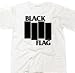 BLACK FLAG - Logo - White T-shirt