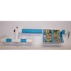 Pollys Pet Products Window or Shower Bird Perch Size Small (Blue)