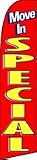 Move-In Special (Red) Feather Banner Flag (11.5 x 3 Feet)