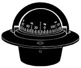 DANFORTH SKIPPER II COMPASS FLUSH MOUNTType: Front / Size: 2-5/8 / Card: 5 degrees / Bearing: 0 degrees / Color: Black
