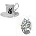 Mastiff Neapolitan Cup and Saucer, Porcelain by Rosalinde