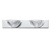 Sea Gull Lighting 4723-05 Oceanic Two-Light Vanity, Chrome Finish with Clear Ribbed Acrylic Diffuser
