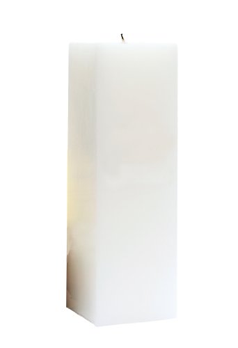 Hortense B. Hewitt Wedding Accessories, Square Unity Candle, White, 3-Inches x 9-Inches Tall