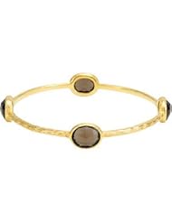 Genuine Smoky Quartz Bangle 8" Bracelet Sterling Silver Moonshine Amethyst 69585