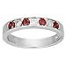 2/5 Ct Red Diamond & White Diamond Ring in 14K White Gold