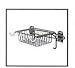 SCHULTE 7115-5040-50 Bike Rack and Basket, Granite Gray