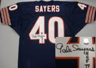 Gale Sayers Signed Chicago Bears Navy Jersey - HOF 77