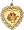 Lace Edge Heart with Flower Basket, 14K White Gold Charm