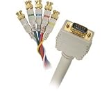 253806IV VGA to 5 Connector (BNC) Component Video Cable DB HD15 to 5BNC