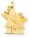 Big Girl Small Girl Angels Charm, Yellow Gold