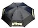 Gustbuster - Men's Golf Umbrella 62 Open Arc Black With Nikon Logo