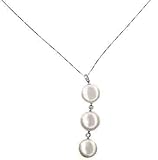 18ct White Gold Necklace with Freshwater Pearls and .6ct Diamonds By Mauricio Serrano Jewelry