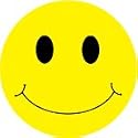 1" Yellow Smiley Face Seals, Roll of 100
