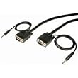 Cables Unlimited PCM-2240-06 SVGA Cable With 3.5mm Male to Male Audio (6 Feet, Black)