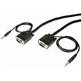 Cables Unlimited PCM-2240-06 SVGA Cable With 3.5mm Male to Male Audio (6 Feet, Black)